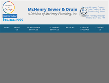 Tablet Screenshot of mchenryplumbing.com